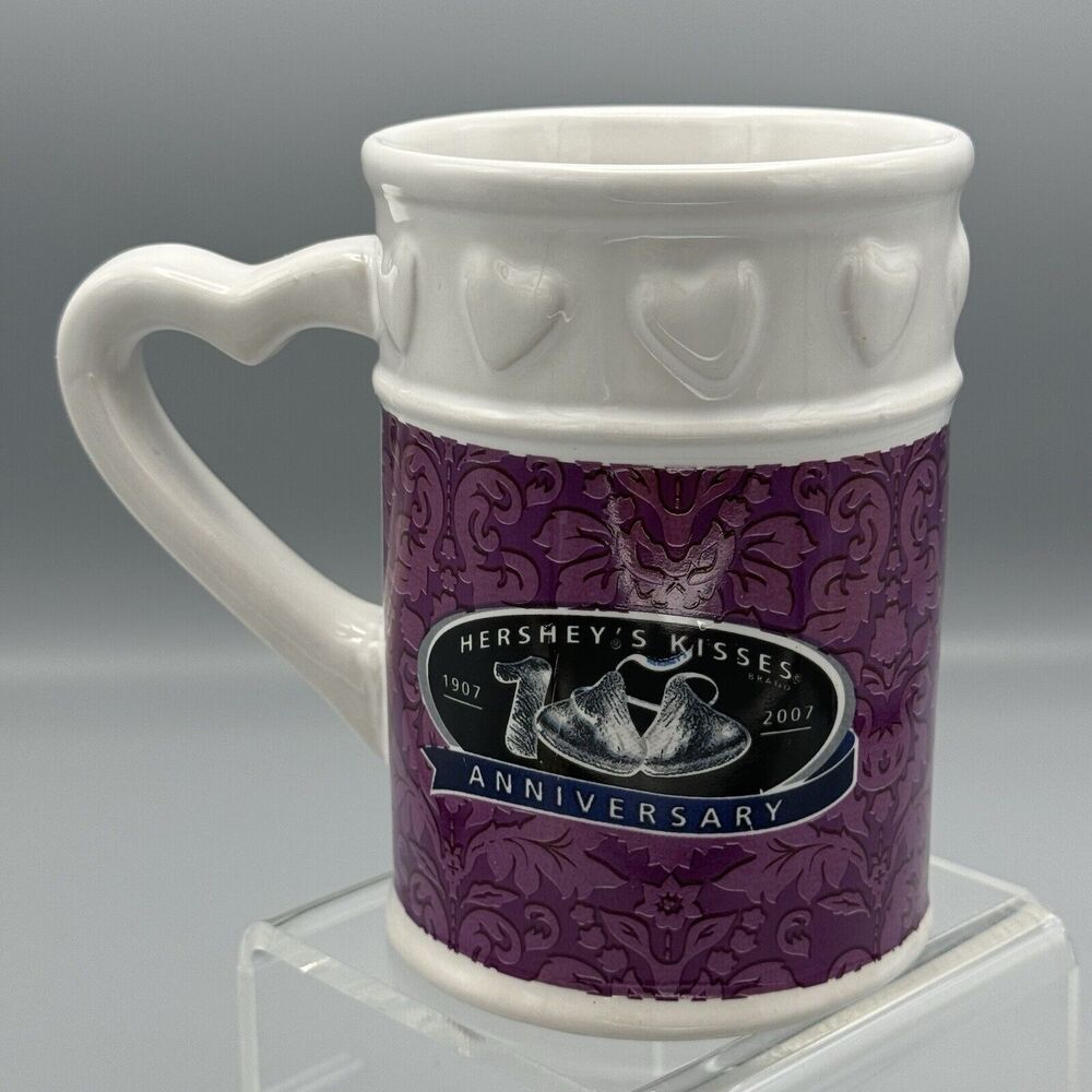 Hersheys Kisses 100th Anniv Coffee Mug 1907 2007 Kisses for You Heart Handle